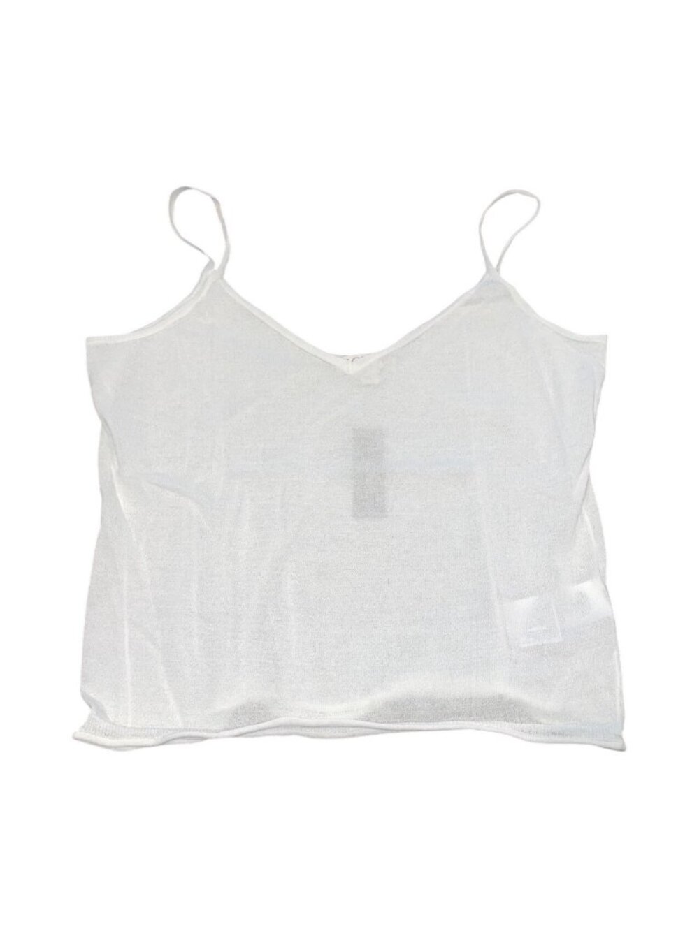 NWT J.Crew Cotton Gauze Tank Top Medium White Sheer Lightweight Summer Travel